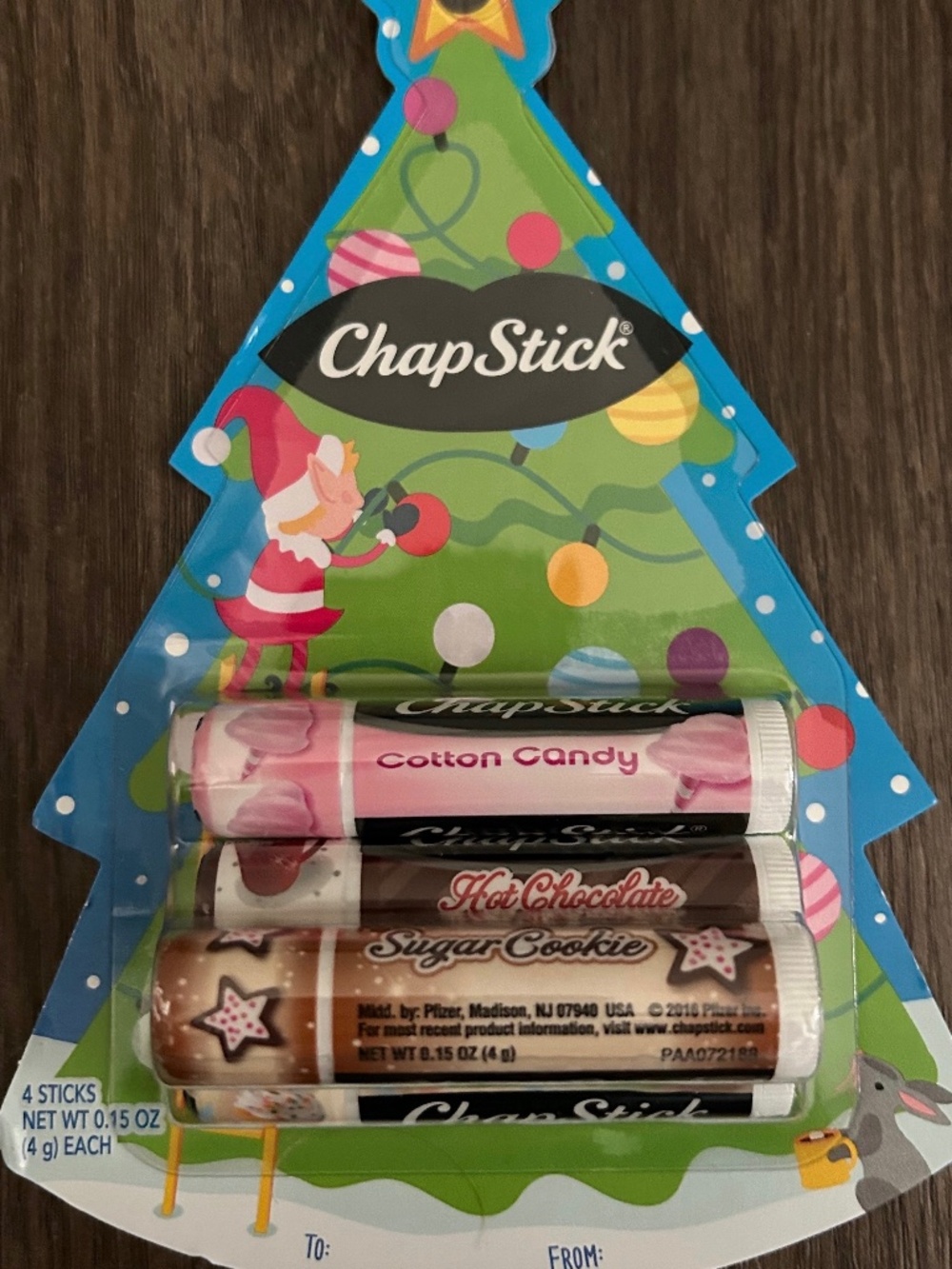 cute christmas holiday chapstick set
